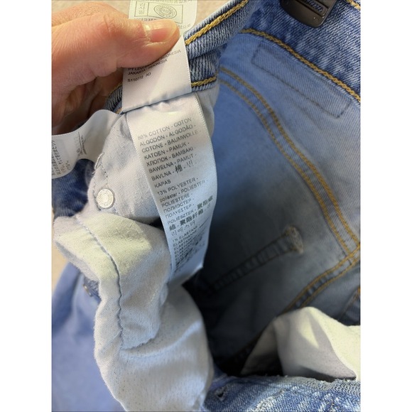 Levi's Jeans Women 27x32 Blue Denim RIBCAGE BOOT Western Cowgirl Preppy Stretch - Picture 5 of 9